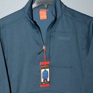 MERRELL MEN'S GRID FLEECE 1/4 ZIP
